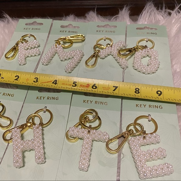 New Pearl Key Ring/Charm with Clasp - Picture 3 of 5